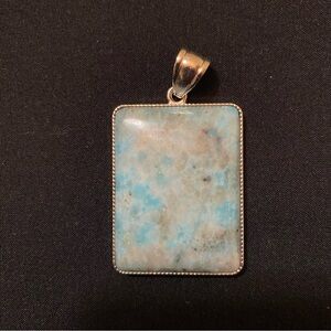 VGT Silver-Tone Turquoise Pendant